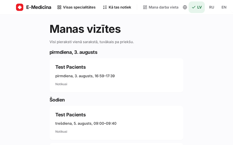 Screenshot: How to join a call with a patient, step 2